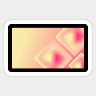 Modern orange to yellow gradient pattern Sticker